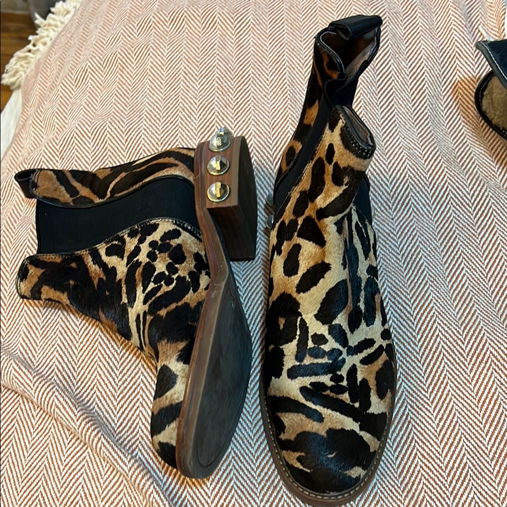 Leopard Print Ankle Boots
